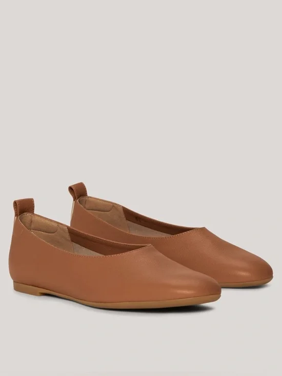 EVERLANE The Italian Leather Day Glove Ballet Flat Size 7 Toasted Almond Brown - Picture 1 of 8